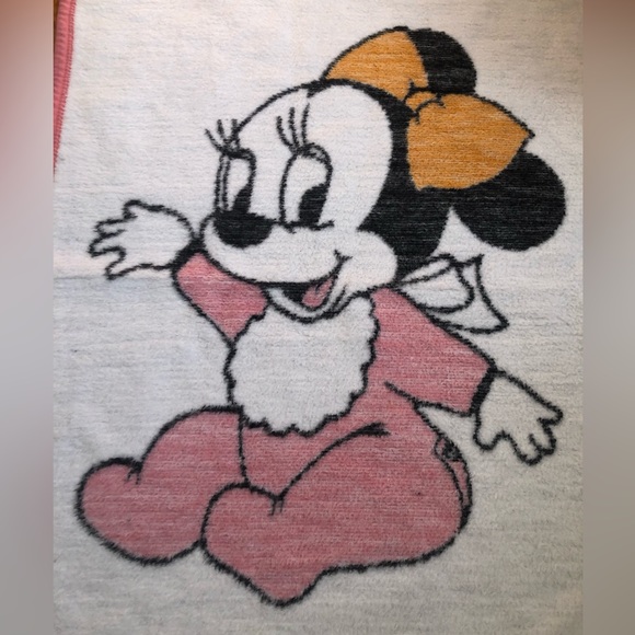 Vintage Biederlack Disney Baby Minnie Mouse Blanket - Picture 3 of 6